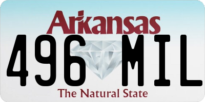 AR license plate 496MIL