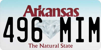 AR license plate 496MIM