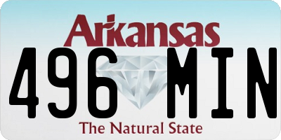 AR license plate 496MIN