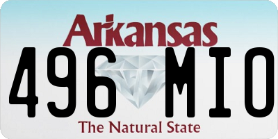 AR license plate 496MIO