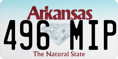 AR license plate 496MIP
