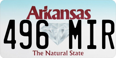 AR license plate 496MIR