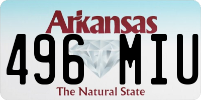 AR license plate 496MIU