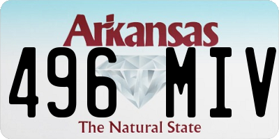 AR license plate 496MIV