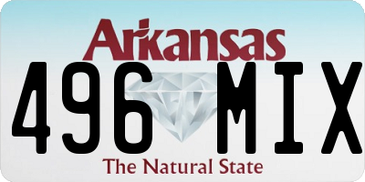 AR license plate 496MIX