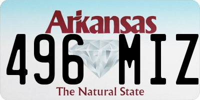 AR license plate 496MIZ