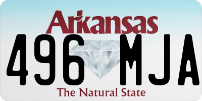 AR license plate 496MJA