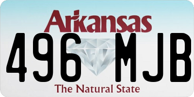 AR license plate 496MJB