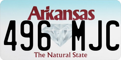AR license plate 496MJC
