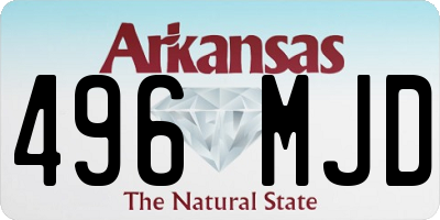 AR license plate 496MJD