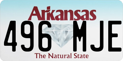 AR license plate 496MJE
