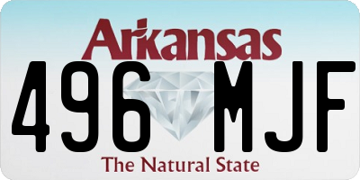 AR license plate 496MJF