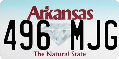 AR license plate 496MJG