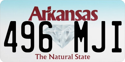 AR license plate 496MJI