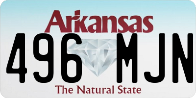 AR license plate 496MJN