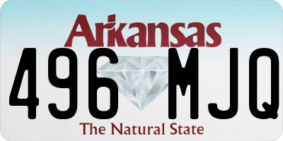 AR license plate 496MJQ