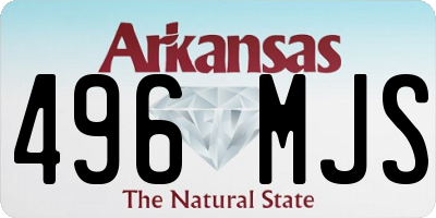 AR license plate 496MJS