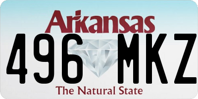 AR license plate 496MKZ