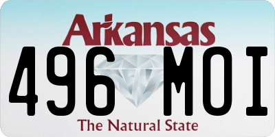 AR license plate 496MOI