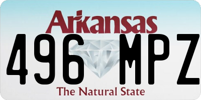 AR license plate 496MPZ