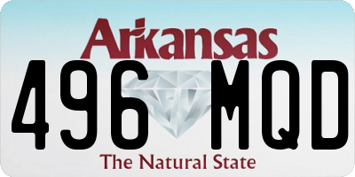 AR license plate 496MQD