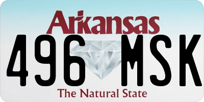 AR license plate 496MSK