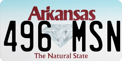 AR license plate 496MSN