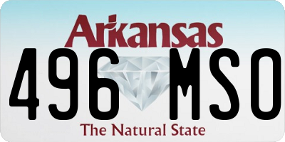 AR license plate 496MSO