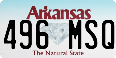 AR license plate 496MSQ