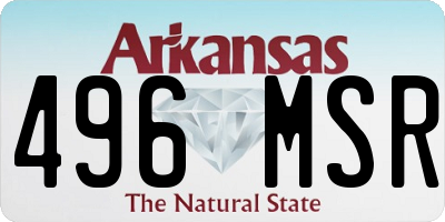 AR license plate 496MSR