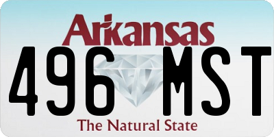 AR license plate 496MST