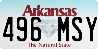 AR license plate 496MSY
