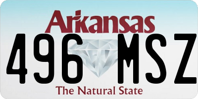 AR license plate 496MSZ
