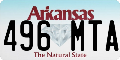AR license plate 496MTA