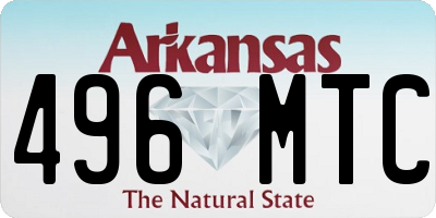 AR license plate 496MTC