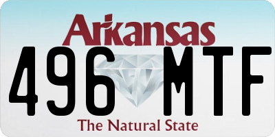 AR license plate 496MTF