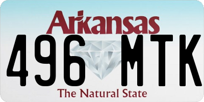 AR license plate 496MTK