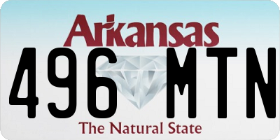 AR license plate 496MTN