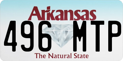 AR license plate 496MTP