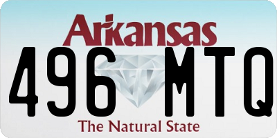 AR license plate 496MTQ