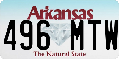 AR license plate 496MTW