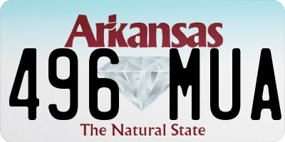 AR license plate 496MUA