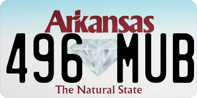 AR license plate 496MUB
