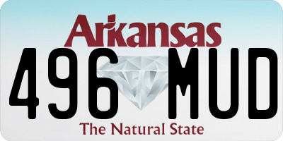 AR license plate 496MUD