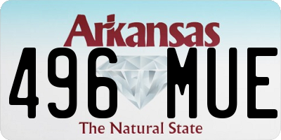 AR license plate 496MUE