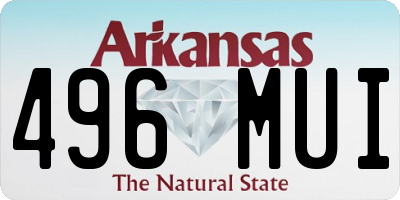 AR license plate 496MUI