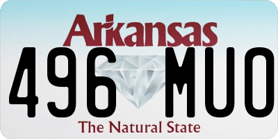 AR license plate 496MUO