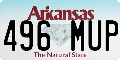 AR license plate 496MUP