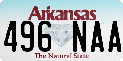AR license plate 496NAA