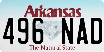 AR license plate 496NAD